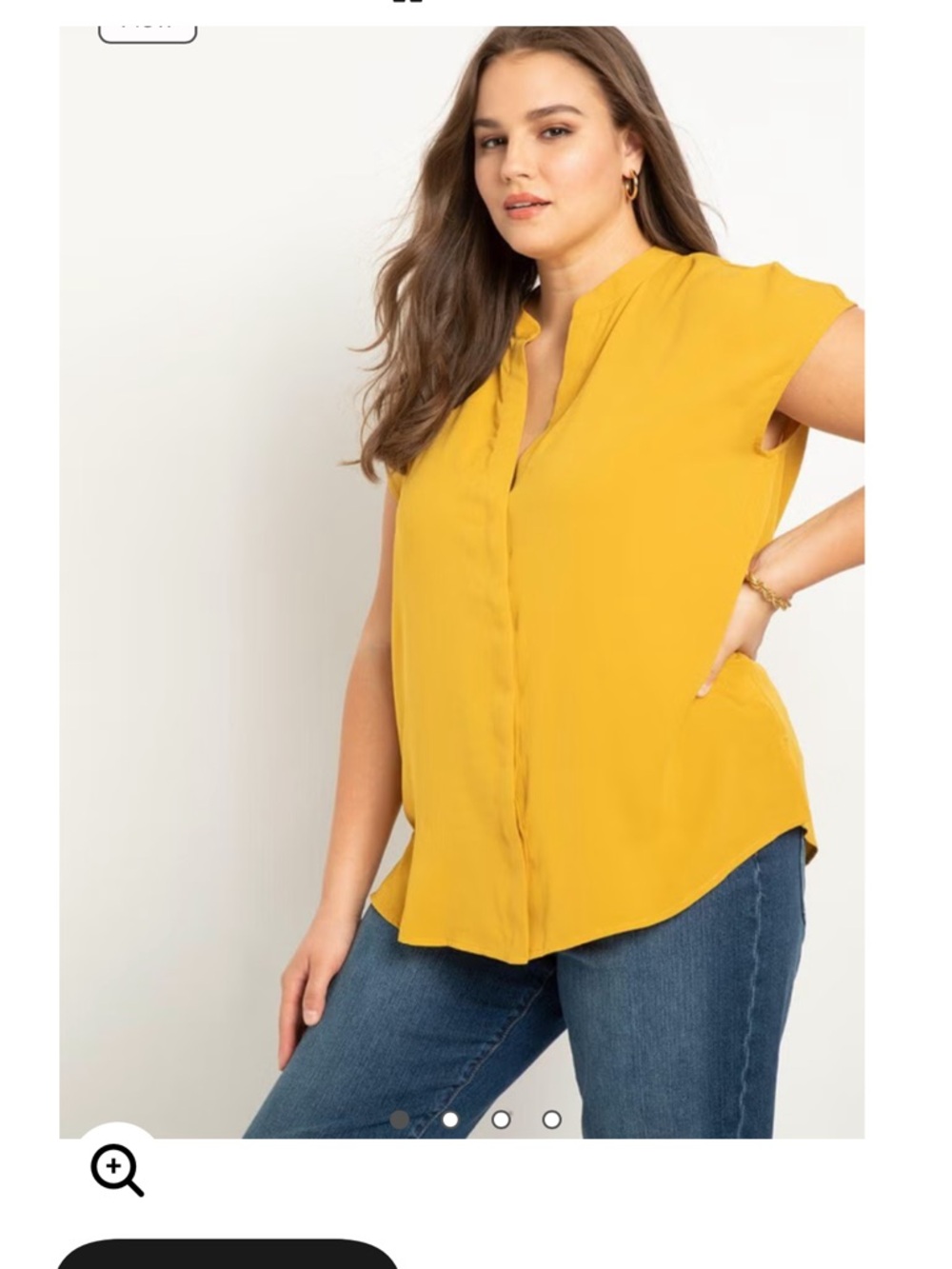 ELOQUII notch collar blouse in great used condition